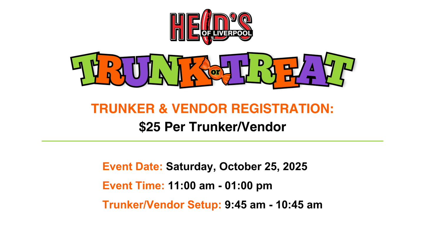 Trunk or Treat TRUNKER & VENDOR Registration