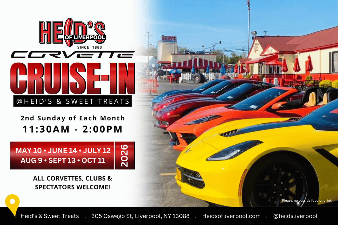 Corvette Cruise-In at Heid's & Sweet Treats - NEW TIME!