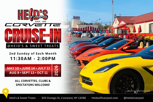 Corvette Cruise-In at Heid's & Sweet Treats - NEW TIME!